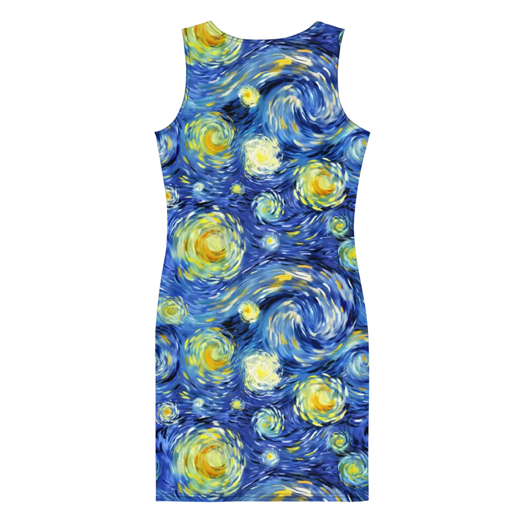 Cobalt Orbit on Bodycon Dress — Back