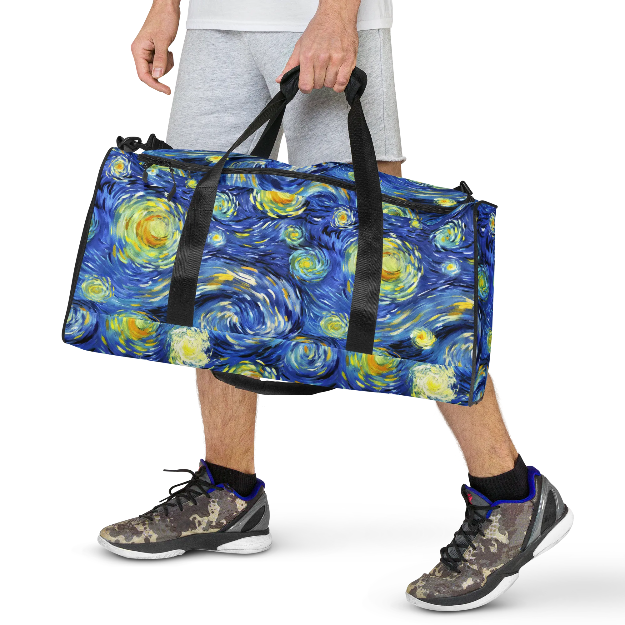 Cobalt Orbit on Duffle Bag — Front