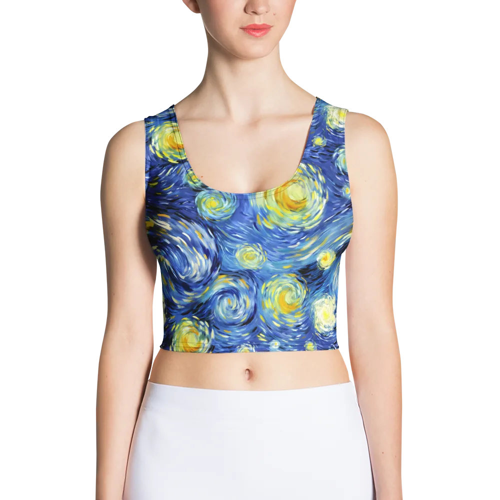 Cobalt Orbit on Crop Top — Front