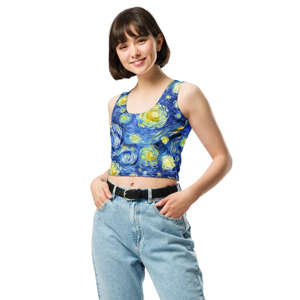 Cobalt Orbit on Crop Top — Front