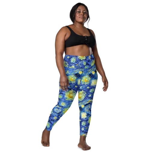 Cobalt Orbit on a Leggings with Pockets