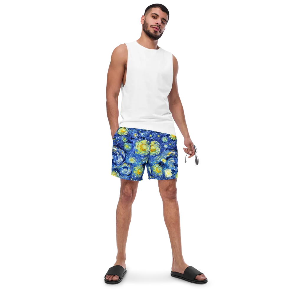 Cobalt Orbit on Swim Trunks — Front