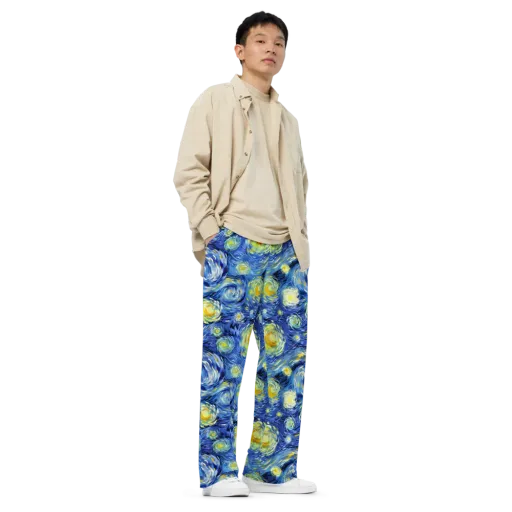 Cobalt Orbit on a Wide-Leg Pants