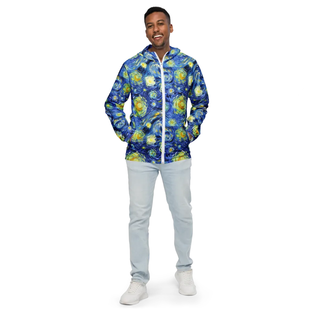 Cobalt Orbit on Men's Windbreaker — Front
