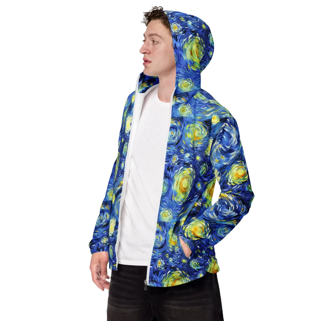 Cobalt Orbit on Men's Windbreaker — Left Front