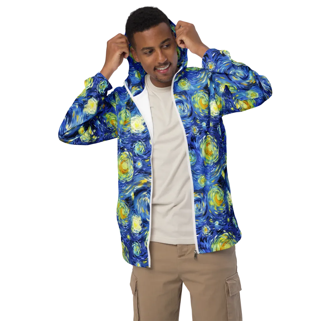 Cobalt Orbit on Men's Windbreaker — Front