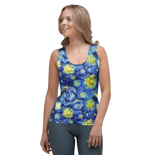 Cobalt Orbit on a Women's Tank Top