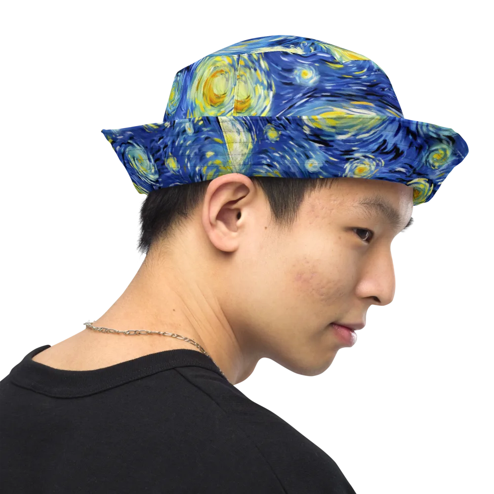Cobalt Orbit on Reversible Bucket Hat — Right Outside
