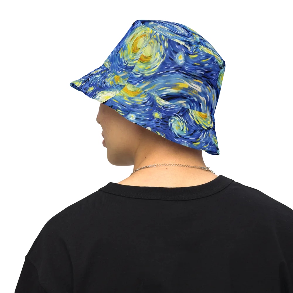 Cobalt Orbit on Reversible Bucket Hat — Back Inside