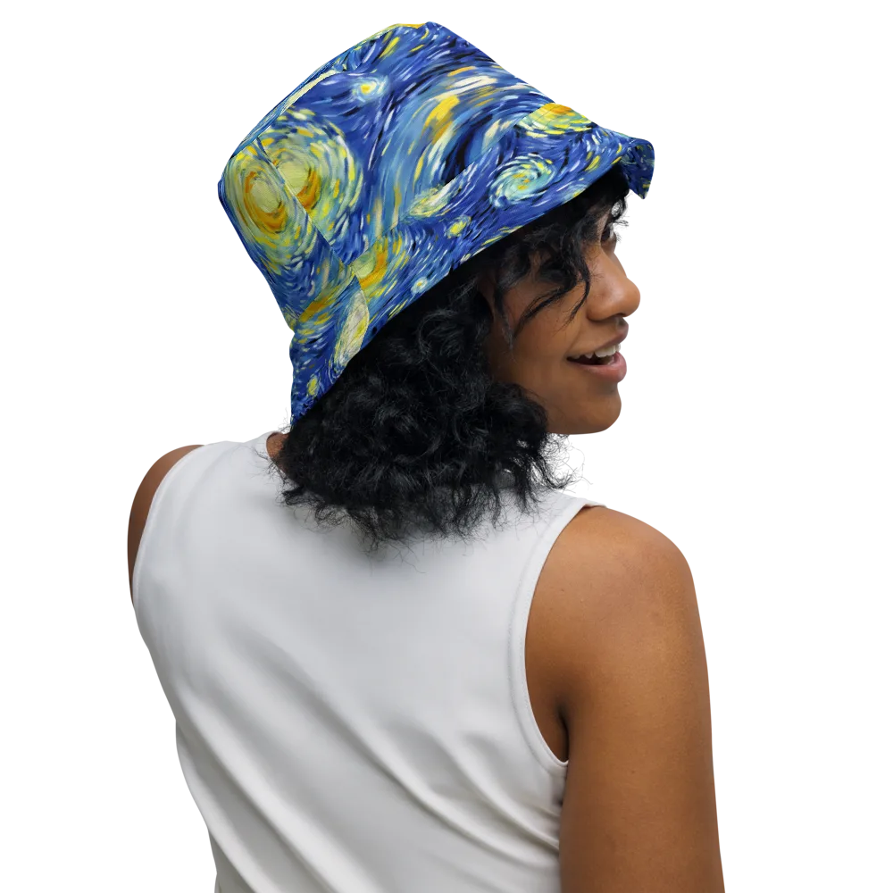 Cobalt Orbit on Reversible Bucket Hat — Right Outside