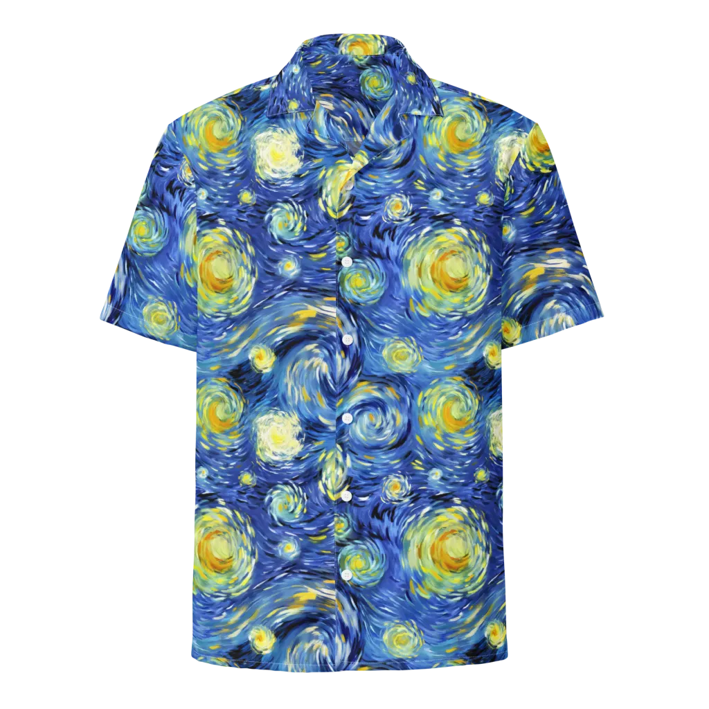 Cobalt Orbit on Button Shirt — Front
