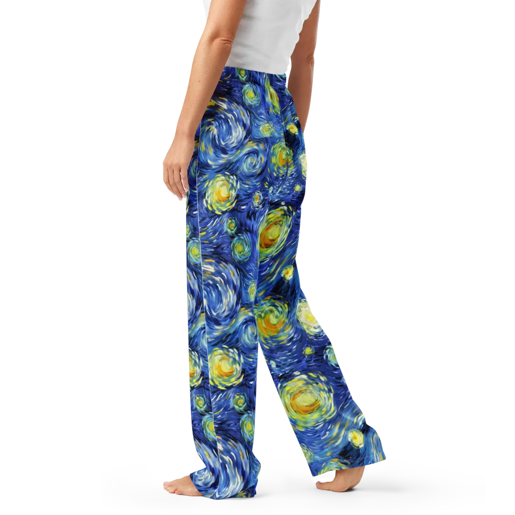 Cobalt Orbit on Women's Pajama Pants — Left
