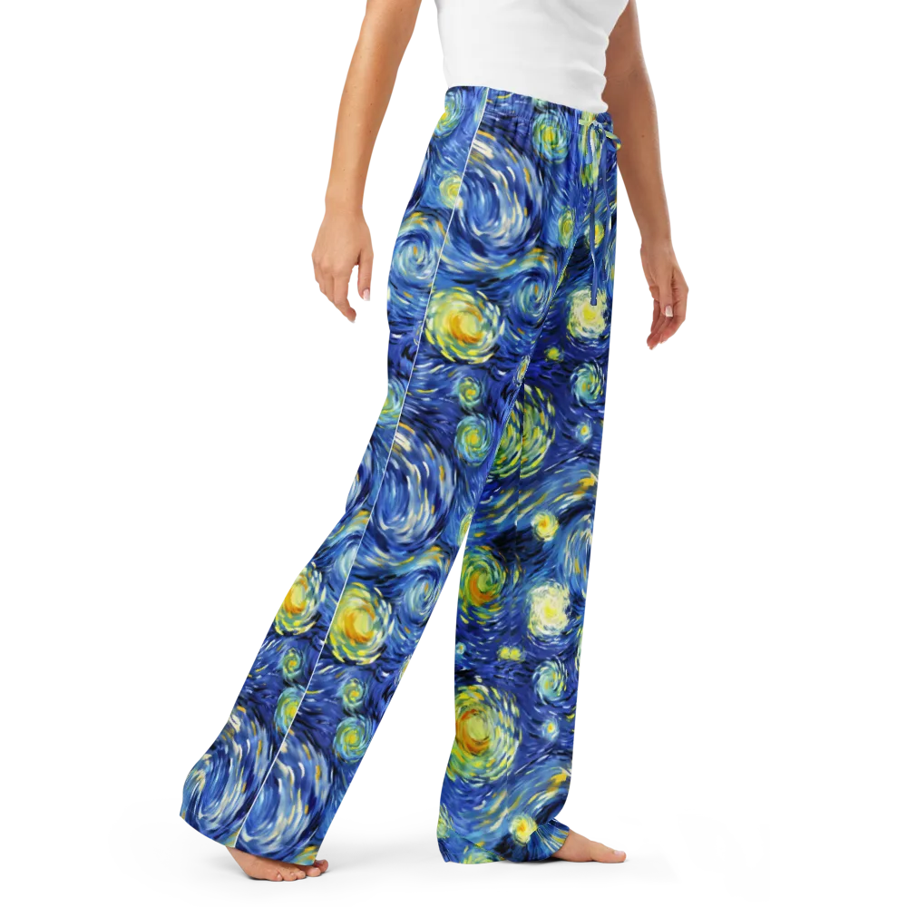 Cobalt Orbit on Women's Pajama Pants — Right Front