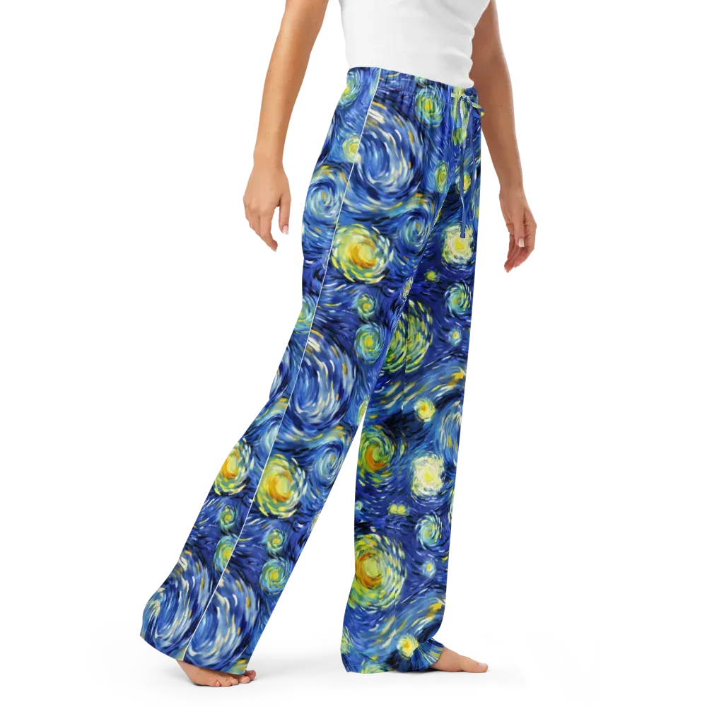 Cobalt Orbit on Women's Pajama Pants — Right Front