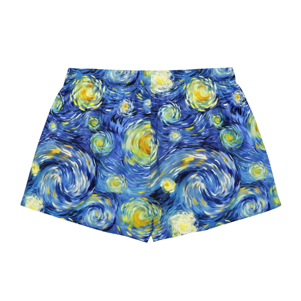 Cobalt Orbit on Women's Pajama Shorts — Back