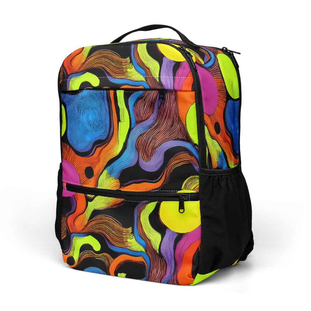 Blacklight Tangle on Utility Backpack — Left Front