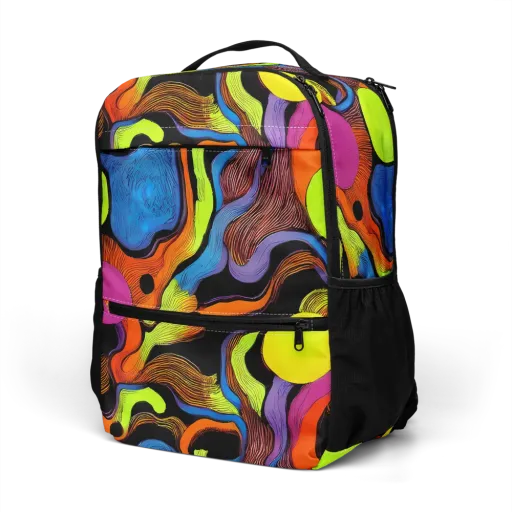 Blacklight Tangle on a Utility Backpack