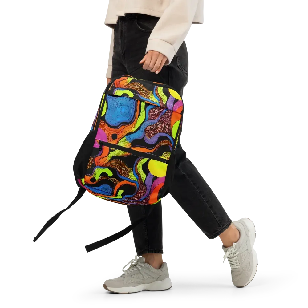 Blacklight Tangle on Utility Backpack — Front