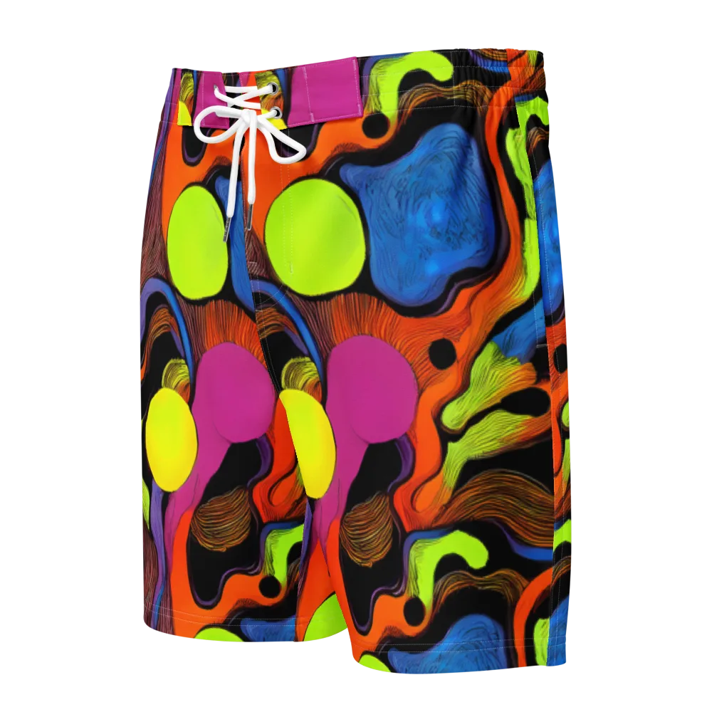 Blacklight Tangle on Men's Board Shorts — Front