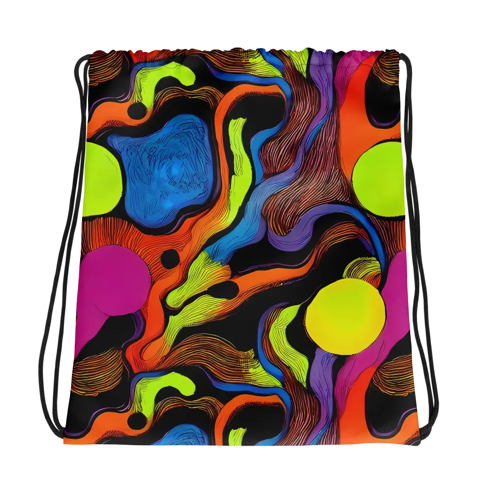 Blacklight Tangle on Drawstring Bag — Photo