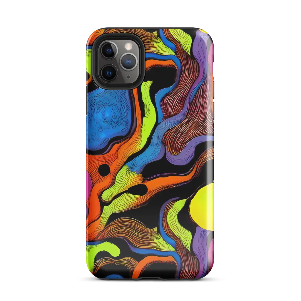 Blacklight Tangle on Tough Case for iPhone® — Front