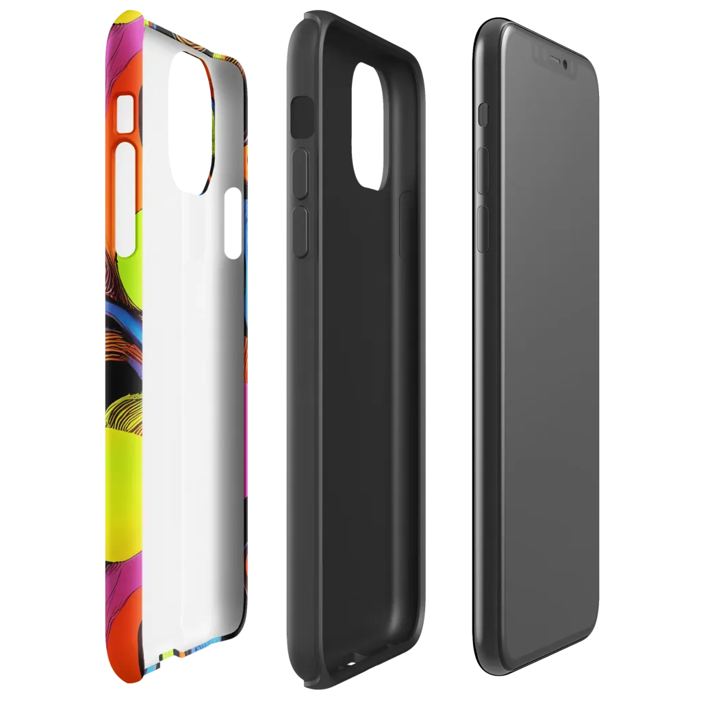 Blacklight Tangle on Tough Case for iPhone® — Right