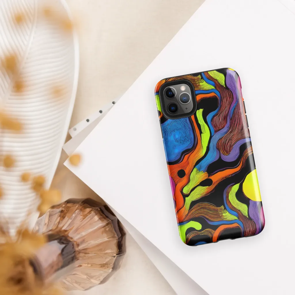 Blacklight Tangle on Tough Case for iPhone® — Front
