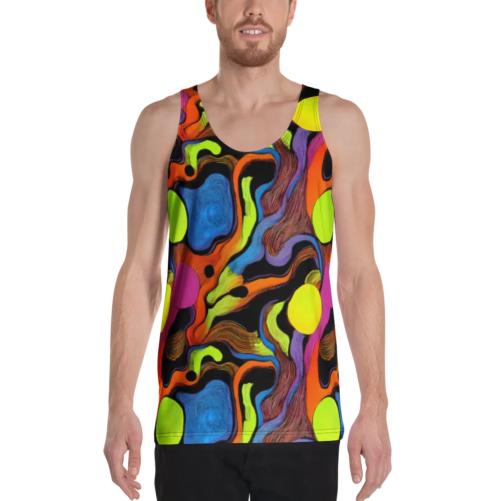 Blacklight Tangle on Men's Tank Top — Front