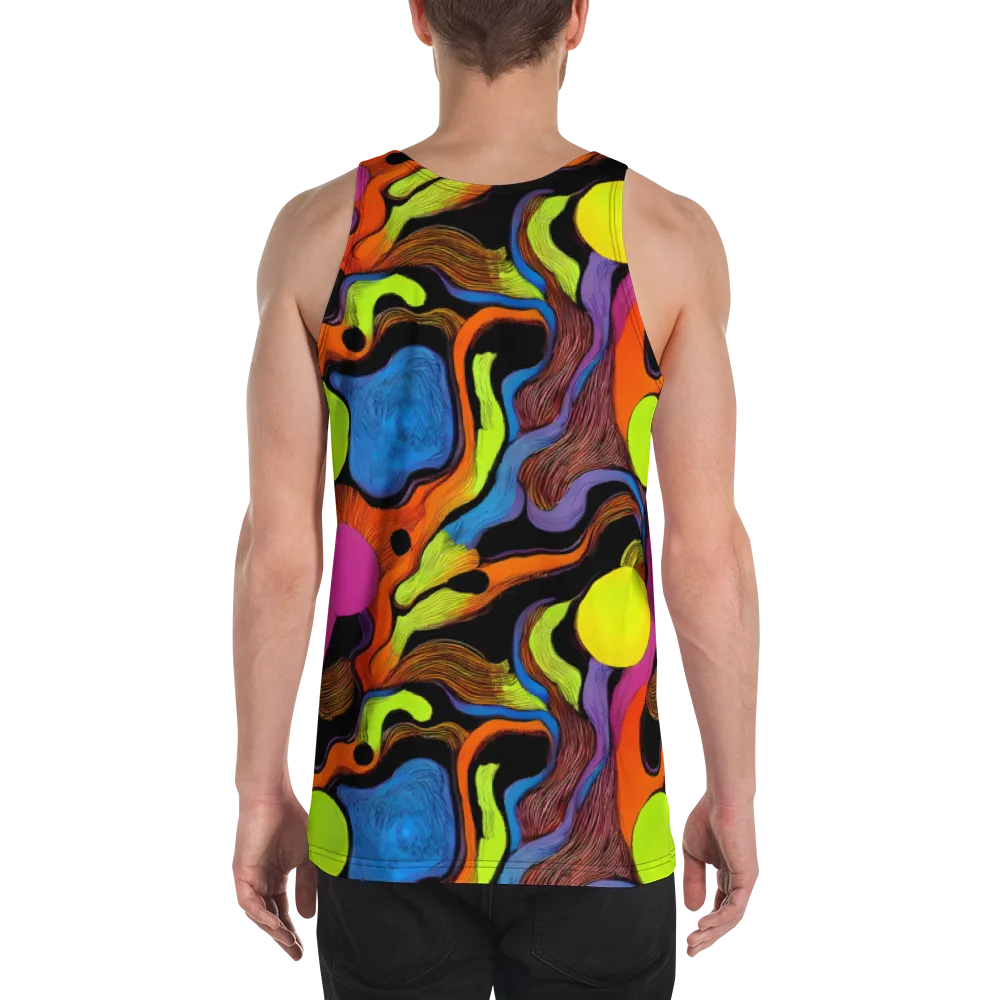 Blacklight Tangle on Men's Tank Top — Back