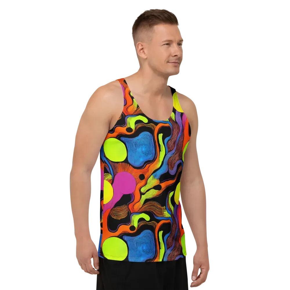 Blacklight Tangle on Men's Tank Top — Right Front