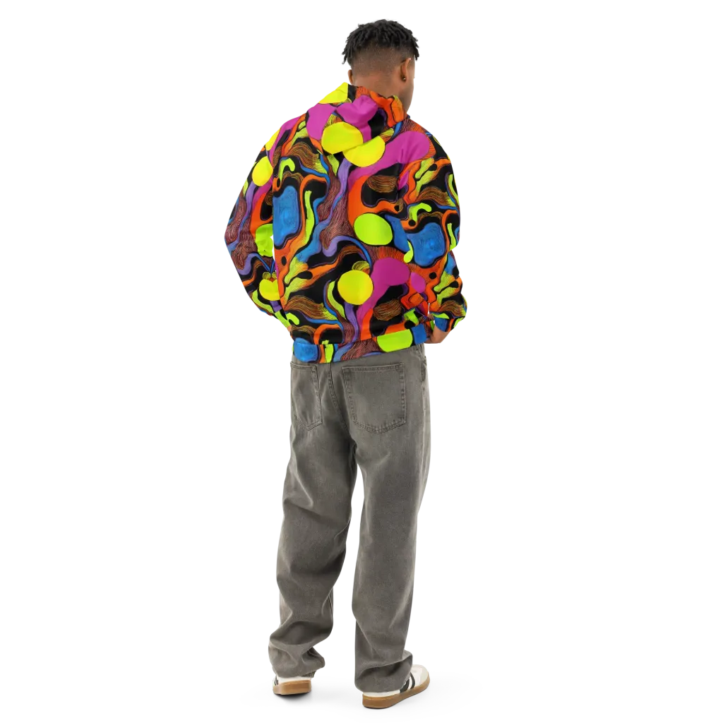 Blacklight Tangle on Cotton Hoodie — Back