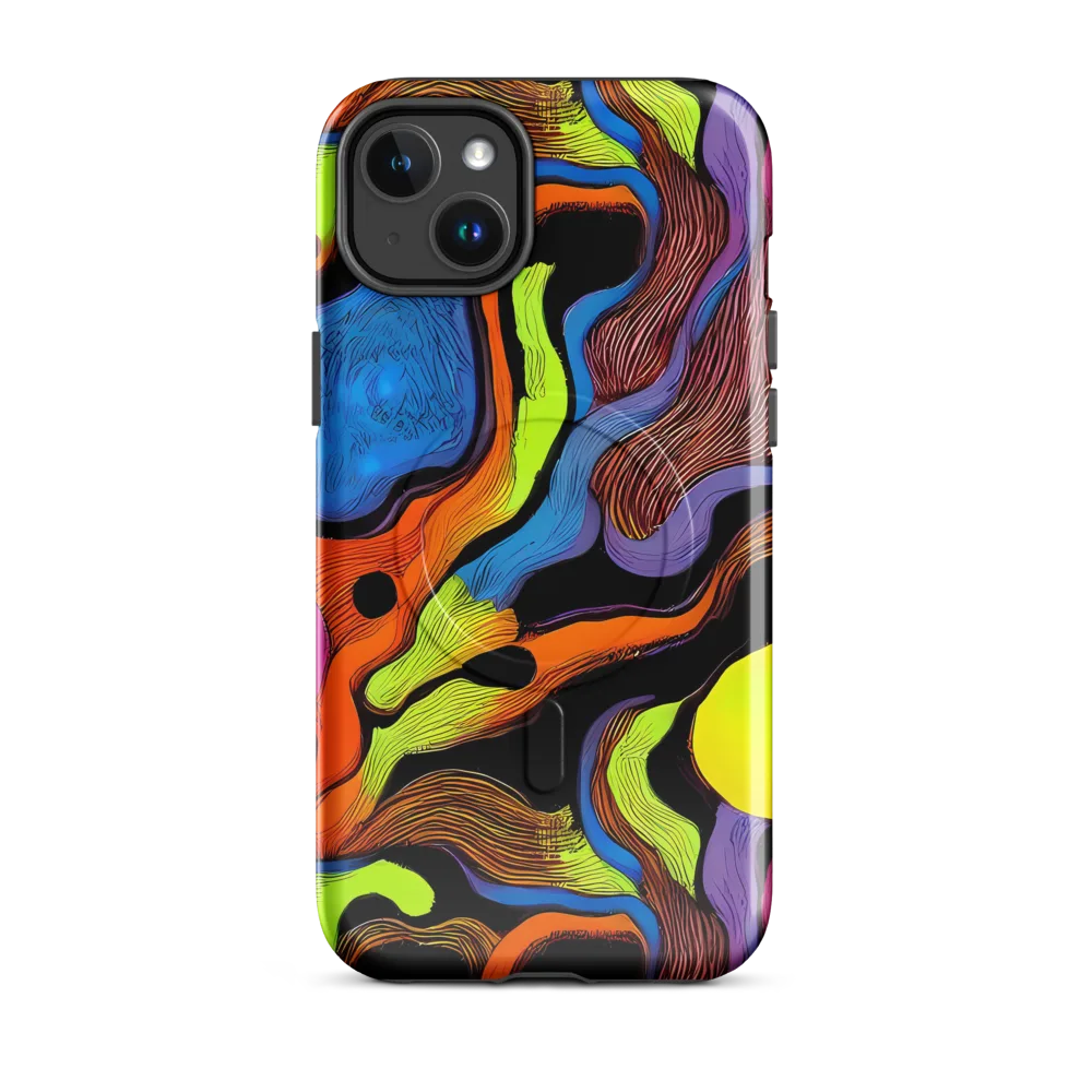 Blacklight Tangle on MagSafe Tough Case for iPhone® — Front