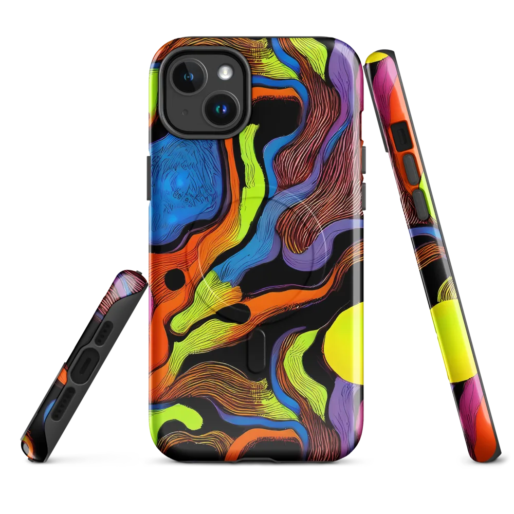 Blacklight Tangle on MagSafe Tough Case for iPhone® — Front