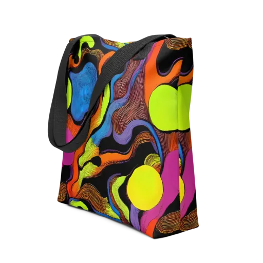 Blacklight Tangle on a Tote Bag