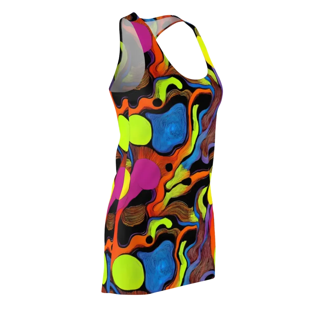 Blacklight Tangle on Racerback Dress — Front Side