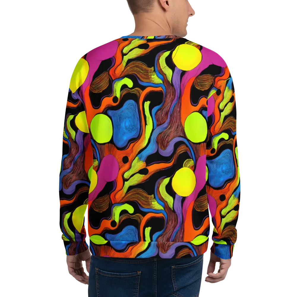 Blacklight Tangle on Sweatshirt — Back