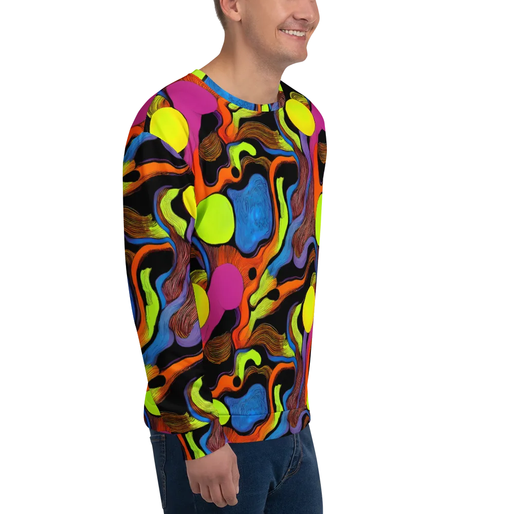 Blacklight Tangle on Sweatshirt — Right Front