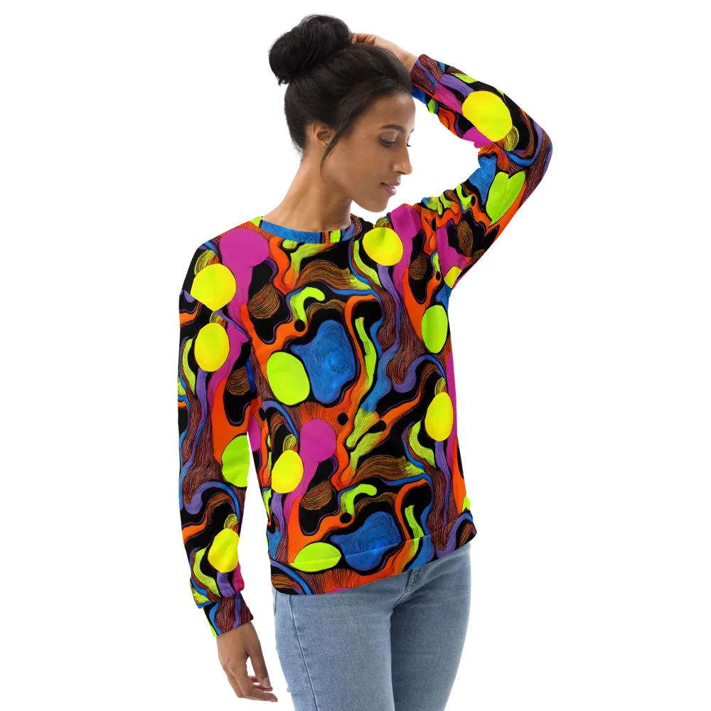 Blacklight Tangle on Sweatshirt — Right Front