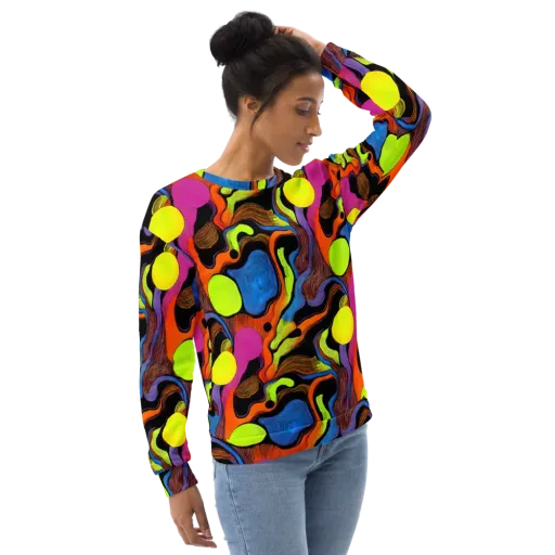 Blacklight Tangle on a Sweatshirt