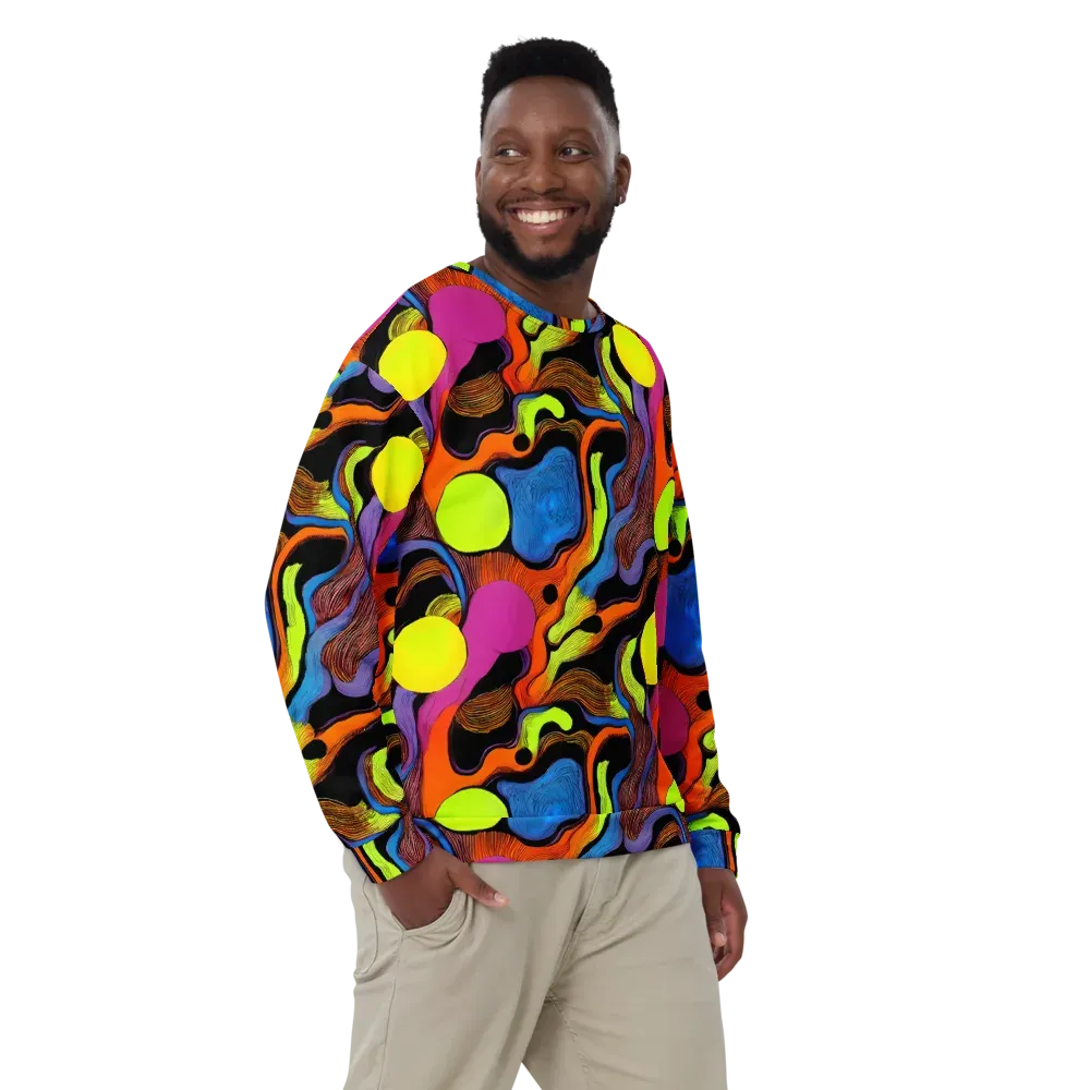 Blacklight Tangle on Sweatshirt — Front