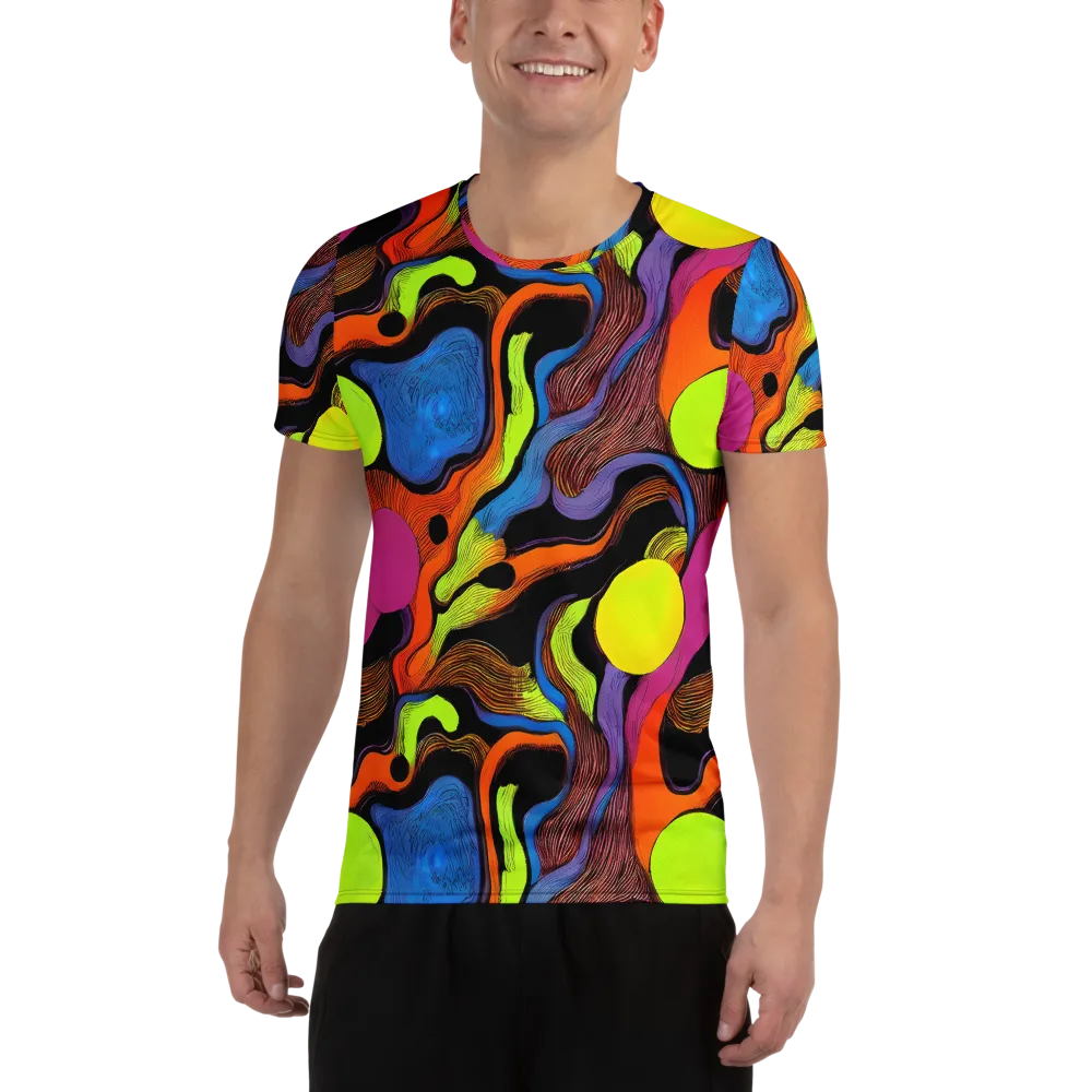 Blacklight Tangle on Men's Athletic T-Shirt — Front