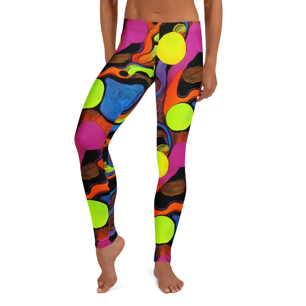 Blacklight Tangle on Leggings — Front