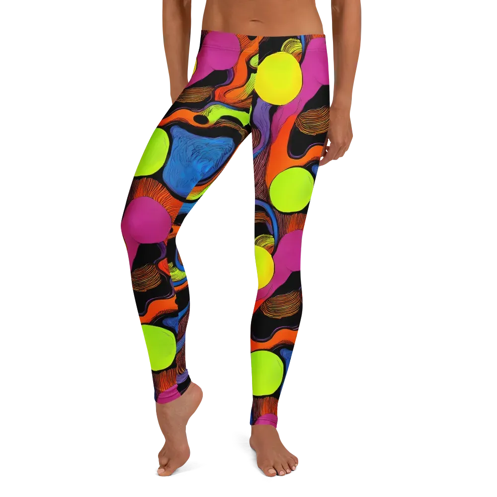 Blacklight Tangle on Leggings — Front