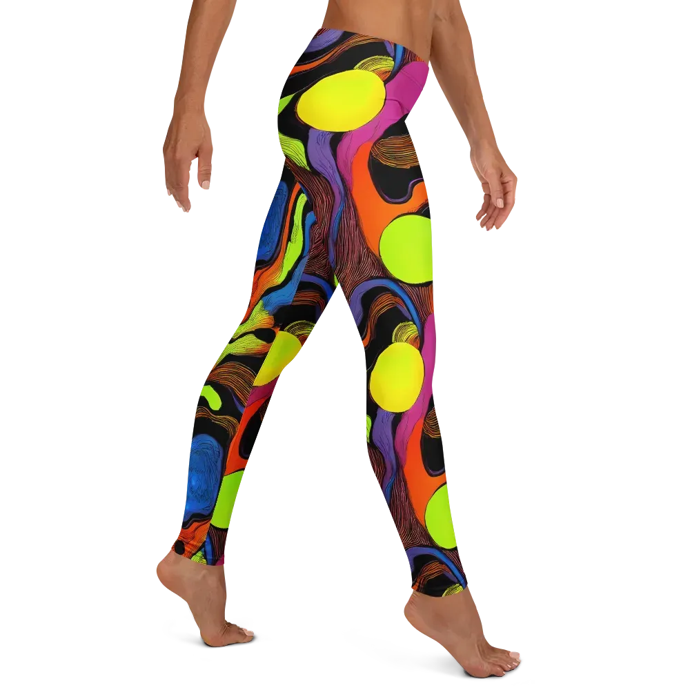 Blacklight Tangle on Leggings — Right
