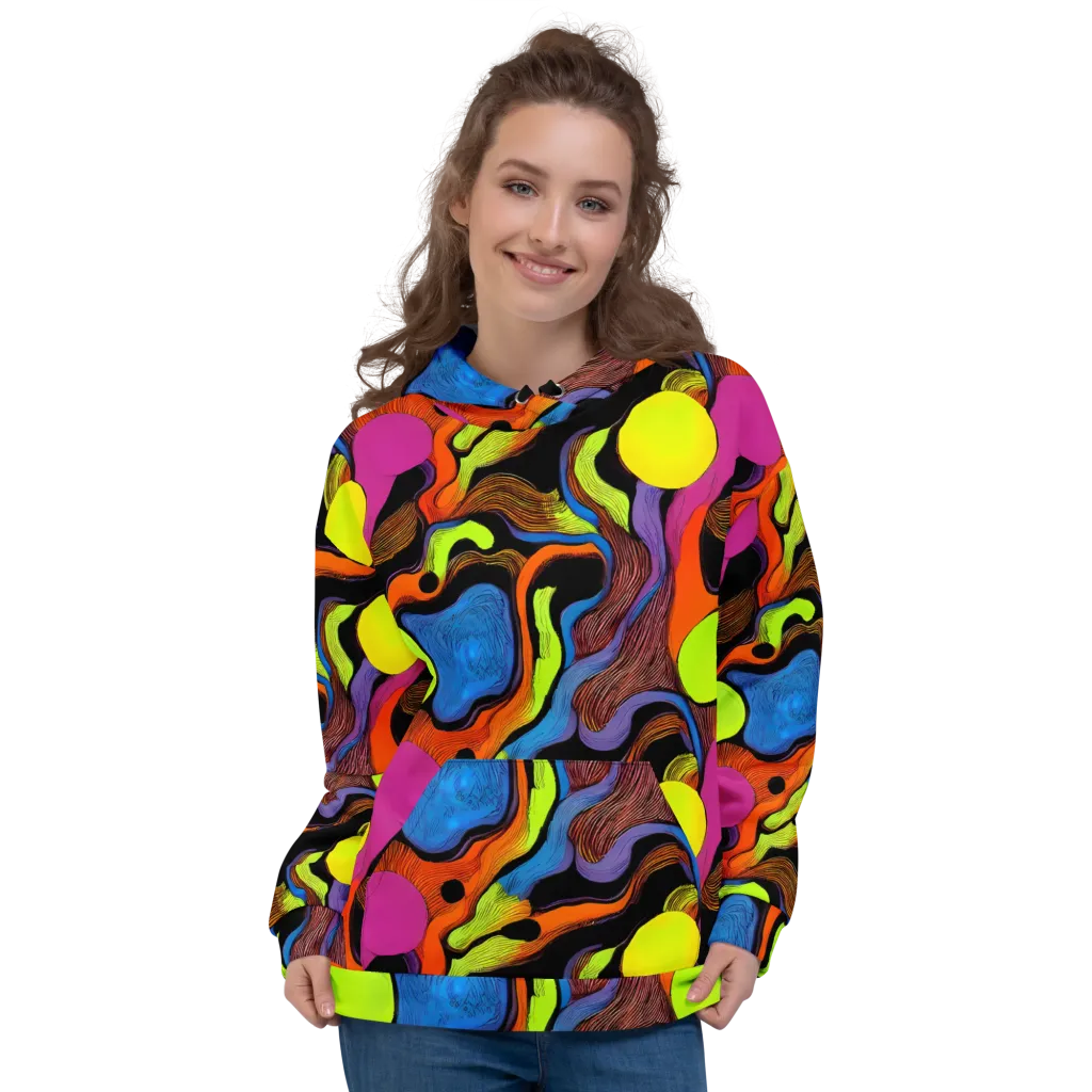 Blacklight Tangle on Hoodie — Front