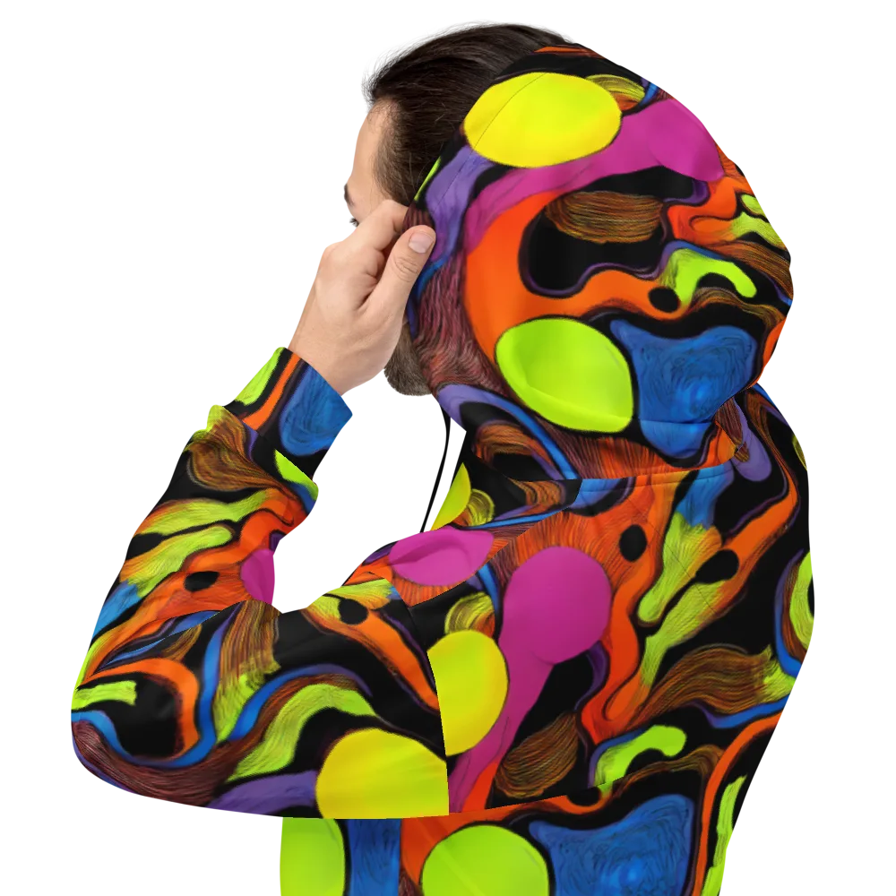 Blacklight Tangle on Hoodie — Back