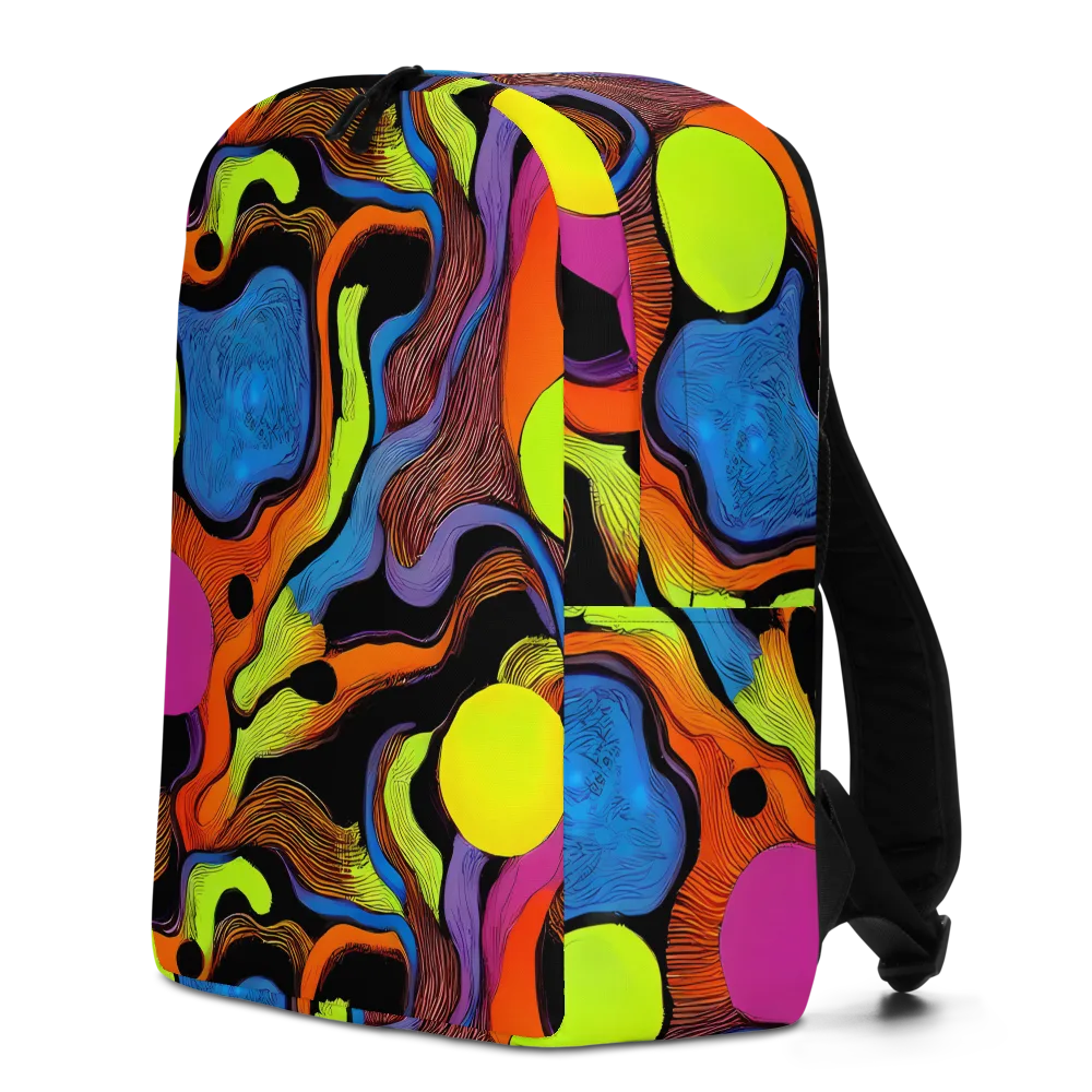Blacklight Tangle on Minimalist Backpack — Left
