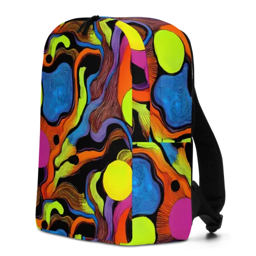Blacklight Tangle on a Minimalist Backpack