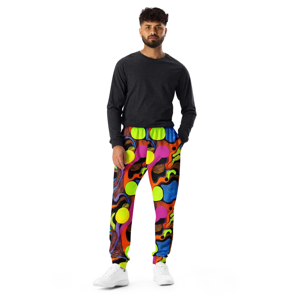 Blacklight Tangle on Men's Joggers — Front
