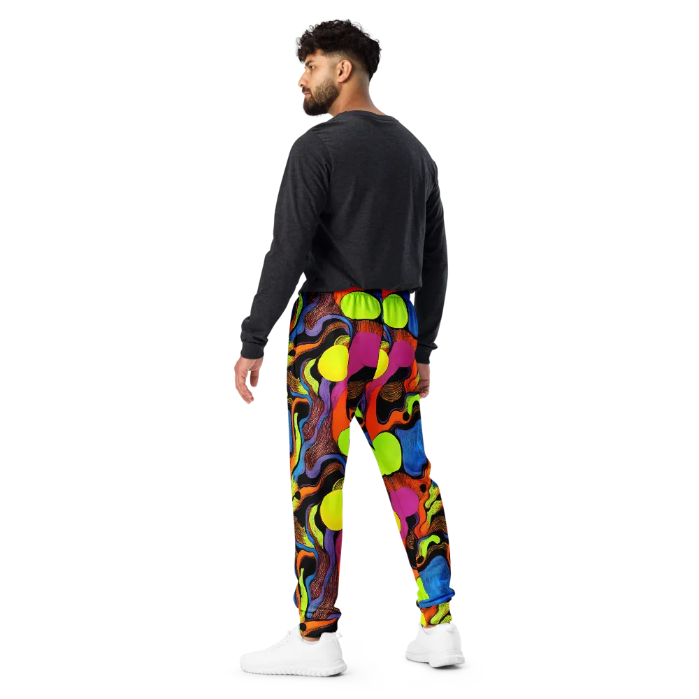 Blacklight Tangle on Men's Joggers — Back